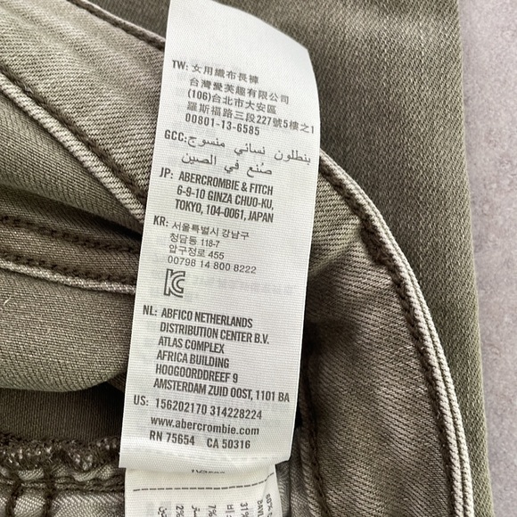 ABERCROMBIE & FITCH Harper Super Skinny women’s stretchy raw frayed hem 27 / 4L - Picture 8 of 16